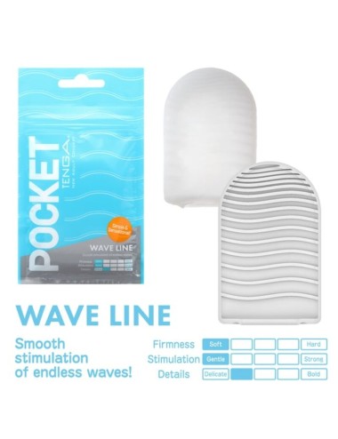 TENGA - MASTURBADOR DE BOLSO WAVE LINE