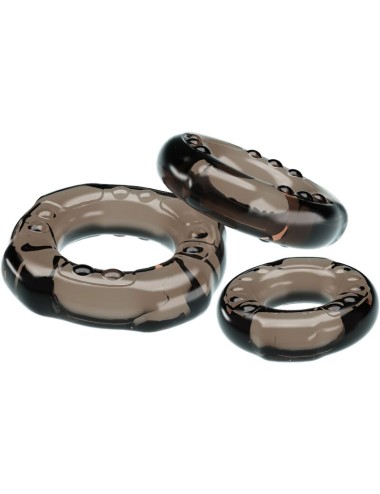 ANÉIS DE PÊNIS YVONNE CONJUNTO DE TRÊS ANÉIS DE PÊNIS