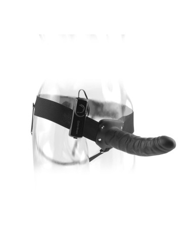 FETISH FANTASY 19 CM VIBRATÓRIO HOLLOW STRAP-ON PRETO