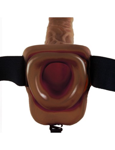 FETISH FANTASY SERIES - 9 STRAP-ON OCO COM BOLAS 22,9CM CASTANHO