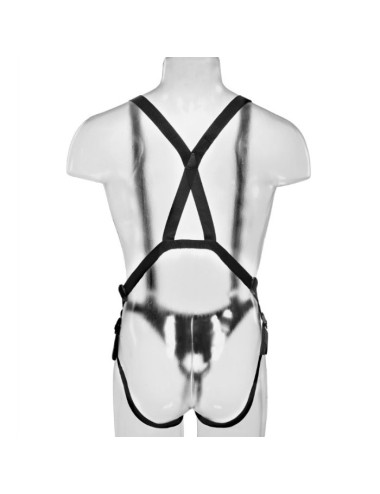 KING COCK - 25,5 CM HOLLOW STRAP-ON SUSPENDER SYSTEM CARNE