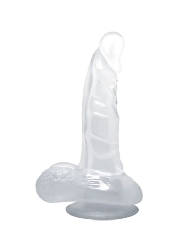 BAILE - DILDO REALÍSTICO COM VENTOSA E TESTÍCULOS 16.7 CM TRANSPARENTE