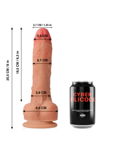 CYBER SILICOCK  CONNOR REALISTICO SILICONA LIQUIDA 20.5CM