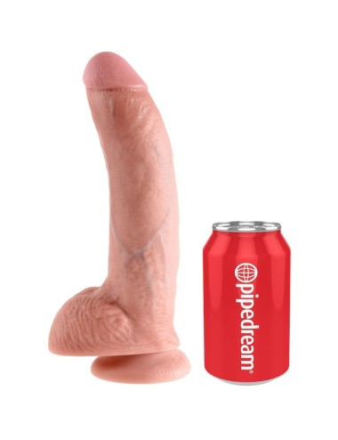 KING COCK - 9 CARNE DE DILDO COM BOLAS 22.9 CM