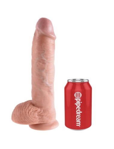 KING COCK - 10 CARNE DE DILDO COM BOLAS 26.5 CM