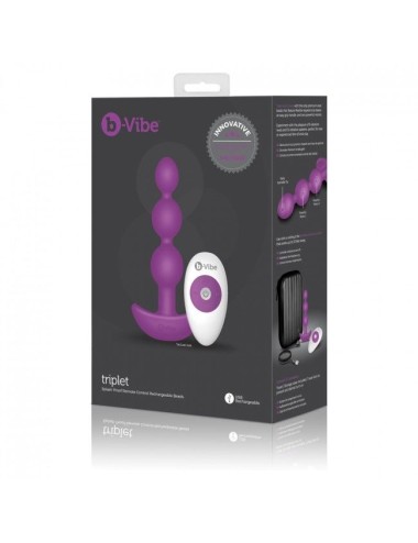 B-VIBE - TRIPLET ANAL CONTAS DE CONTROLE REMOTO ROSA