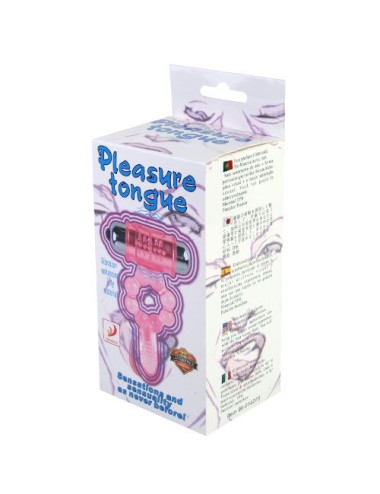 BAILE - ANEL DE SILICONE 10 RITMOS DE LÍNGUA COM VIBRAO ROSA