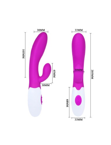 PRETTY LOVE - VIBRADOR ALVIS COM ESTIMULADOR DE CLITÓRIS