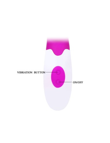 PRETTY LOVE - VIBRADOR ALVIS COM ESTIMULADOR DE CLITÓRIS