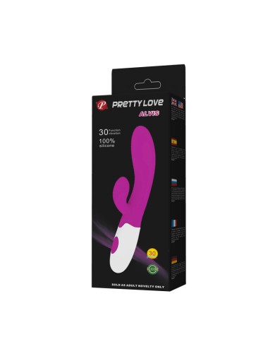 PRETTY LOVE - VIBRADOR ALVIS COM ESTIMULADOR DE CLITÓRIS