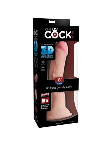 KING COCK - DILDO TRIPLA DENSIDADE 21.6 CM