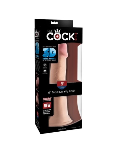 KING COCK - DILDO TRIPLA DENSIDADE 23 CM
