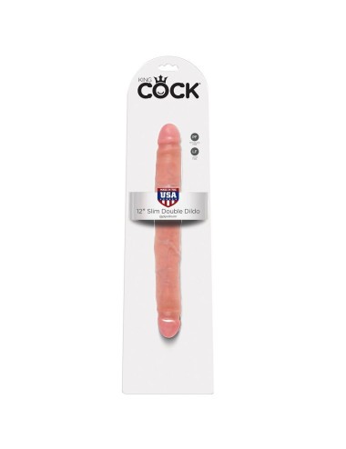 KING COCK - SLIM DILDO DUPLO 30 CM
