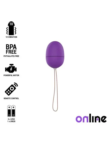 ONLINE - OVO VIBRANTE COM CONTROLE REMOTO S LILAC