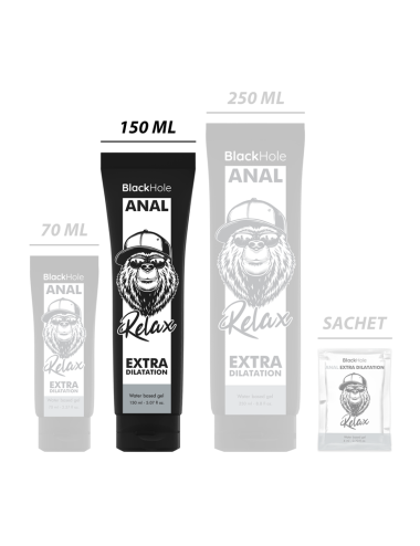 BLACK HOLE - GEL BASE DE ÁGUA DILATAÇÃO ANAL 150 ML