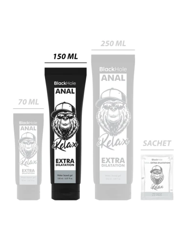 BLACK HOLE - GEL BASE DE ÁGUA DILATAÇÃO ANAL 150 ML