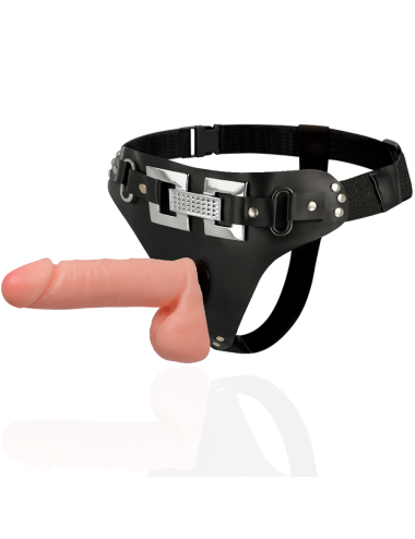 HARNESS ATTRACTION - DELUXE COM VIBRAO REALÍSTICA 18 CM -O- 4.5 CM