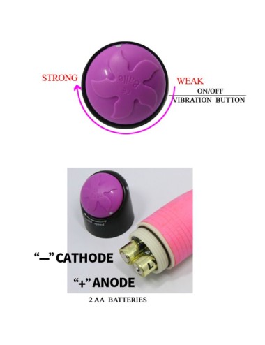 BAILE - VIBRADOR SEXO REALISTA COLORIDO ROSA 23 CM