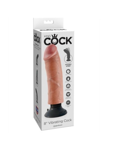 KING COCK - VIBRADOR DILDO 20.32 CM NATURAL