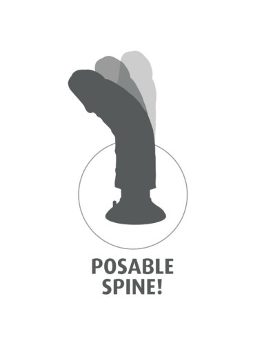 KING COCK - DILDO VIBRADOR COM TESTÍCULOS 17.78 CM NATURAL