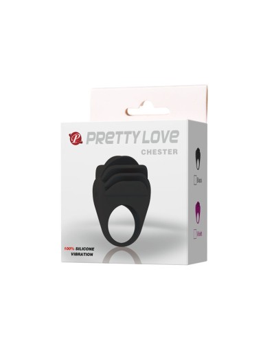 PRETTY LOVE - ANEL VIBRADOR PRETO CHESTER PRETO
