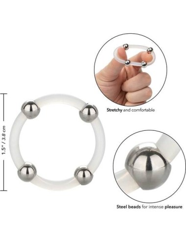 CALEXOTICS - ANEL DE SILICONE COM FRESAS DE AO L