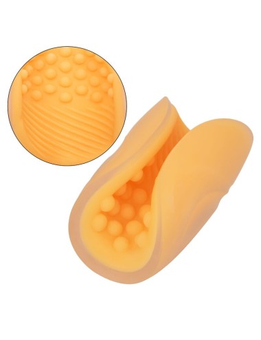 CALEXOTICS - MASTURBADOR BEADED GRIP LARANJA