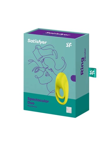 SATISFYER - SPECTACULAR DUO RING VIBRADOR AMARELO