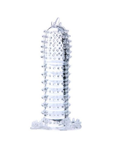 BAILE - BAINHA PARA PÉNIS COM PONTOS ESTIMULANTES TRANSPARENTE 14 CM