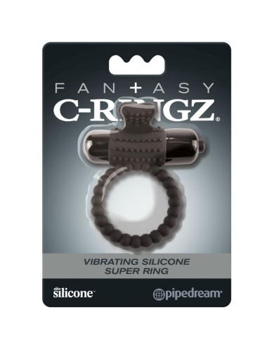 FANTASY C-RINGZ - ANEL VIBRANTE DE SILICONE PRETO