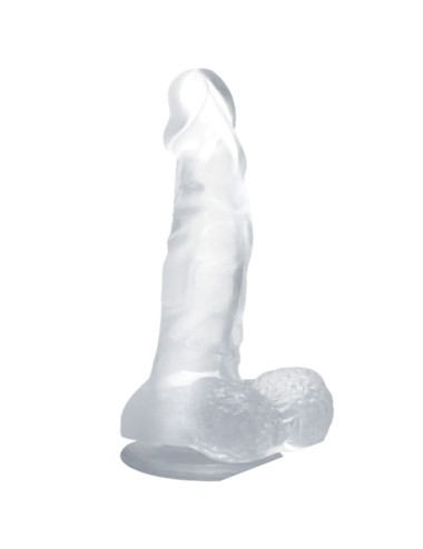 BAILE - DILDO REALÍSTICO COM VENTOSA E TESTÍCULOS 16.7 CM TRANSPARENTE