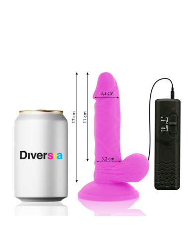 DIVERSIA - FLEXÍVEL VIBRATÓRIO ROXO 17 CM -O- 3.3 CM