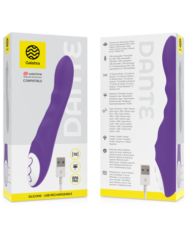 GALATEA - VIBRADOR DANTE LILAC COMPATÍVEL COM A TECNOLOGIA WATCHME WIRELESS
