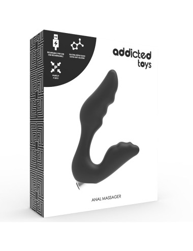 ADDICTED TOYS - VIBRADOR PROSTTICO RECARREGVEL MODELO 6 - PRETO
