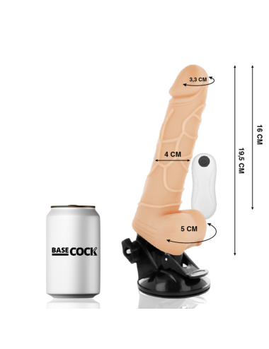 BASECOCK REALISTIC VIBRATOR REMOTE CONTROL NATURAL 19.5 CM