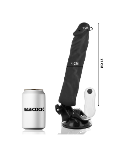 BASECOCK REALISTIC VIBRATOR REMOTE CONTROL PRETO 21 CM