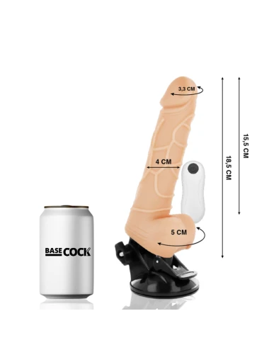 CARNE DE CONTROLE REMOTO DO VIBRADOR REALÍSTICO BASECOCK 18