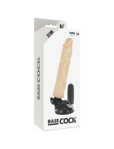 BASECOCK - VIBRADOR REALÍSTICO CONTROLE REMOTO NATURAL 21 CM -O- 4 CM