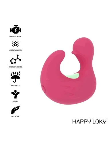 FELIZ LOKY DUCKYMANIA RECARREGÁVEL DE DEDO ESTIMULADOR DE SILICONE