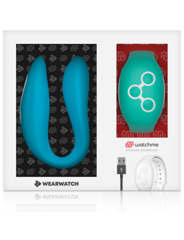 WEARWATCH - VIBRADOR WATCHME DE TECNOLOGIA DUPLA INDIGO/ÁGUA DO MAR