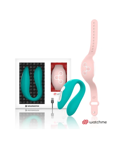 WEARWATCH DUAL PLEASURE WIRELESS TECHNOLOGY WATCHME LIGHT AQUAMARINE / CORAL