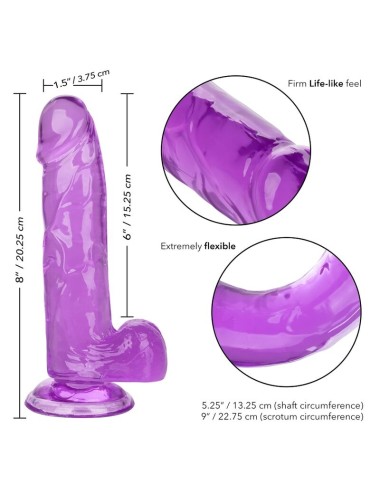 CALEXOTICS - DILDO QUEEN TAMANHO ROXO 15.3 CM
