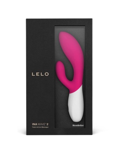 LELO - INA WAVE 2 VBRADOR LUXO ESPECIAL MOVIMENTO CERISE
