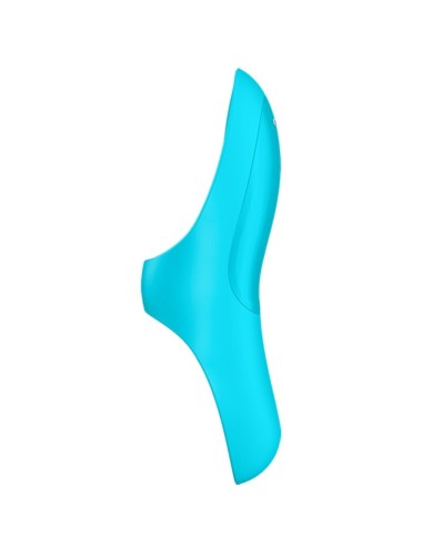 SATISFYER - VIBRADOR DE DEDO TEASER LUZ AZUL