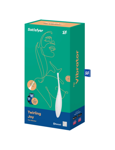 SATISFYER - VIBRADOR TWIRLING JOY CLIT TIP BRANCO