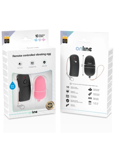 ONLINE - OVO VIBRANTE COM CONTROLE REMOTO ROSA