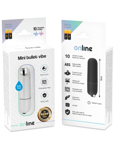 ONLINE - MINI BALA VIBRANTE PRATA