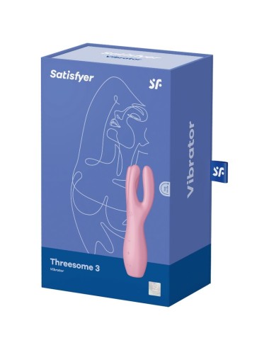 SATISFYER - VIBRADOR THREESOME 3 ROSA