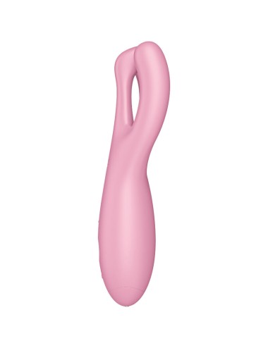 SATISFYER - APP VIBRADOR THREESOME 4 ROSA