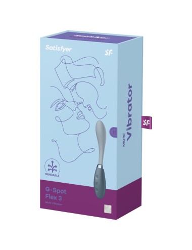 SATISFYER - MULTI VIBRADOR G-SPOT FLEX 3 CINZA